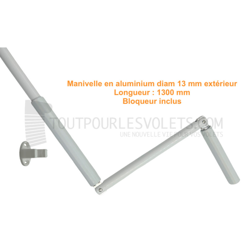 Pack de remplacement manivelle / sortie de caisson en façade - Nickelé