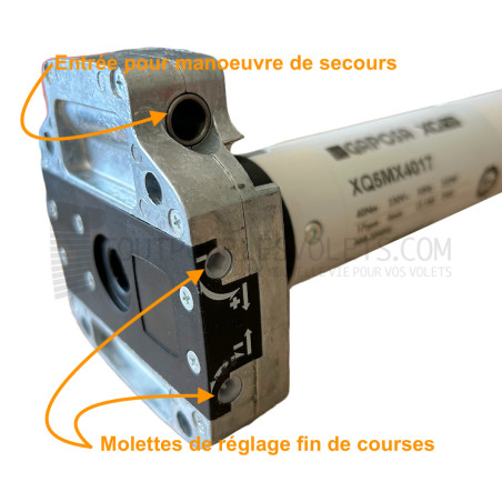 Gaposa radio mécanique à manoeuvre de secours 40 Nm ø 50 mm