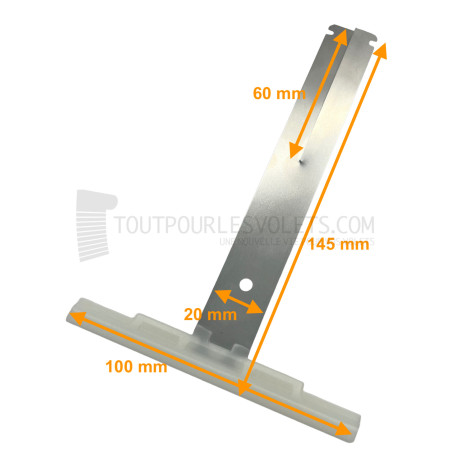 Attache tablier à clipper spécial moteurs - Ep. de lame 8 mm - Tube ZF