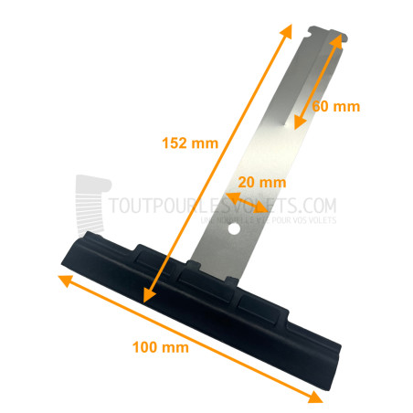 Attache tablier à clipper - Ep. de lame 14 mm - L147 - Tube ZF