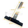 Attache tablier à clipper - Ep. de lame 14 mm - L147 - Tube ZF