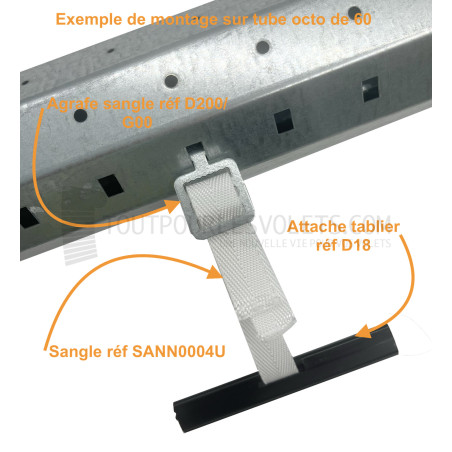 Sangle Ecru 15 mm x 1 mm (30 cm)