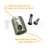 Manchon adaptateur + vis, pour tige diam. 12
