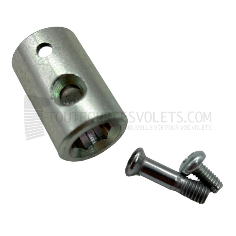 Manchon adaptateur + vis, pour tige 6p10