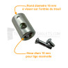 Manchon adaptateur + vis, pour tige 6p10