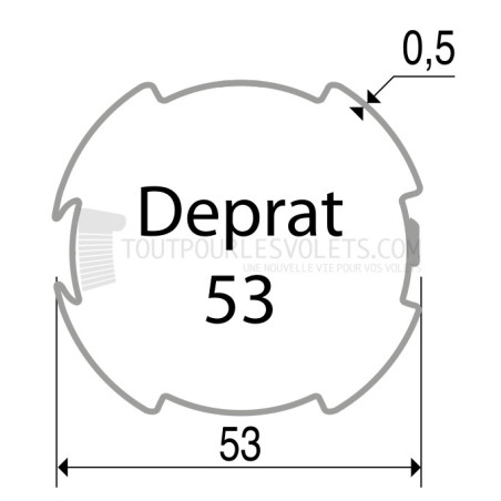 Adaptations moteur Becker diam. 50 et tube Deprat 53