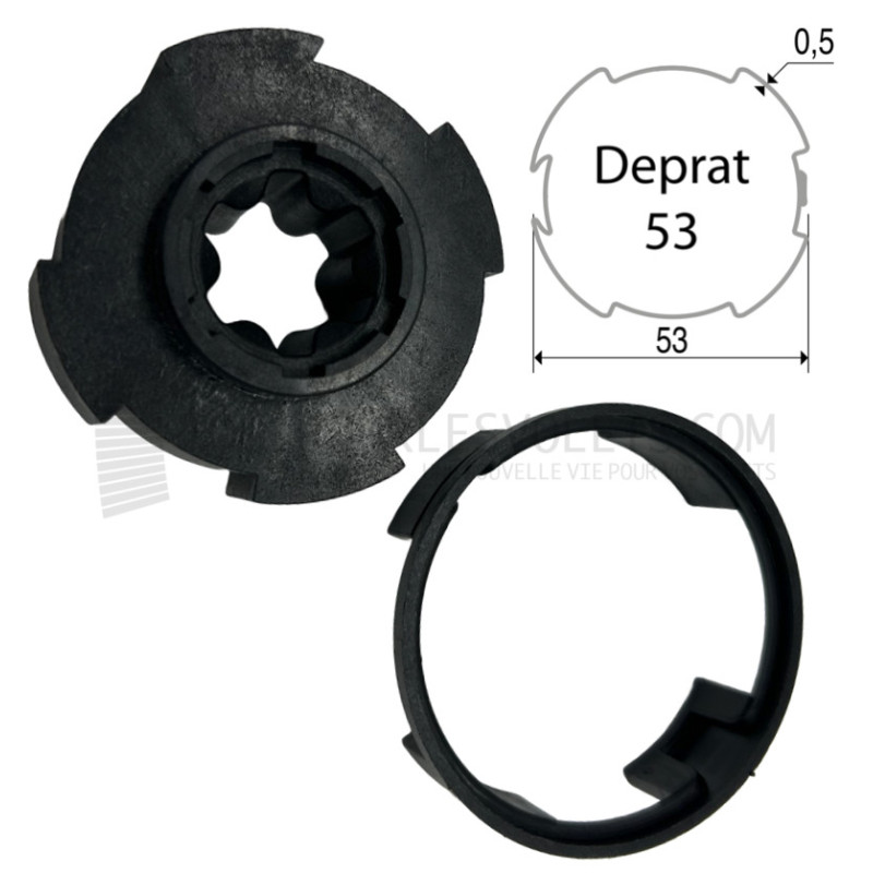 Adaptations moteur Becker diam. 50 et tube Deprat 53