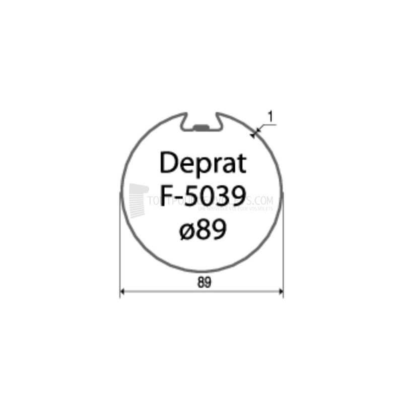 Adaptations pour moteur Becker diam. 50 et tube Deprat 89 mm rainuré