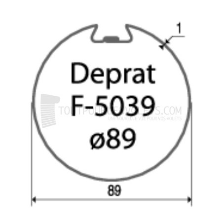 Adaptations pour moteur Becker diam. 50 et tube Deprat 89 mm rainuré