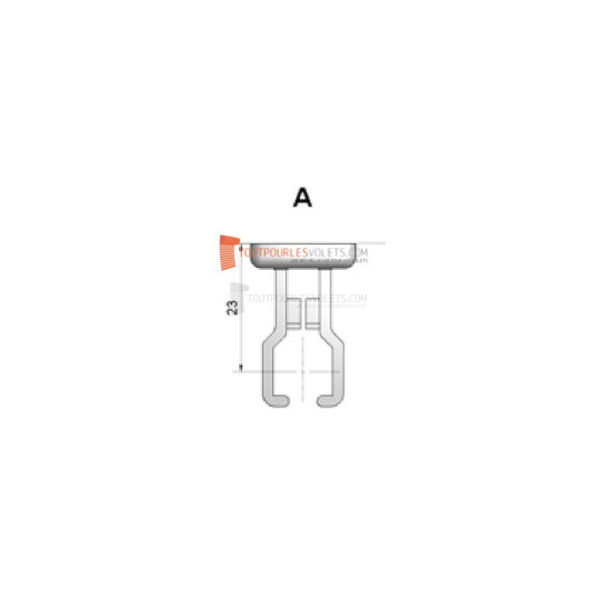 Bloqueur De Volets Automatique Ressort - Blanc - Réglable 44-60mm - Plastique
