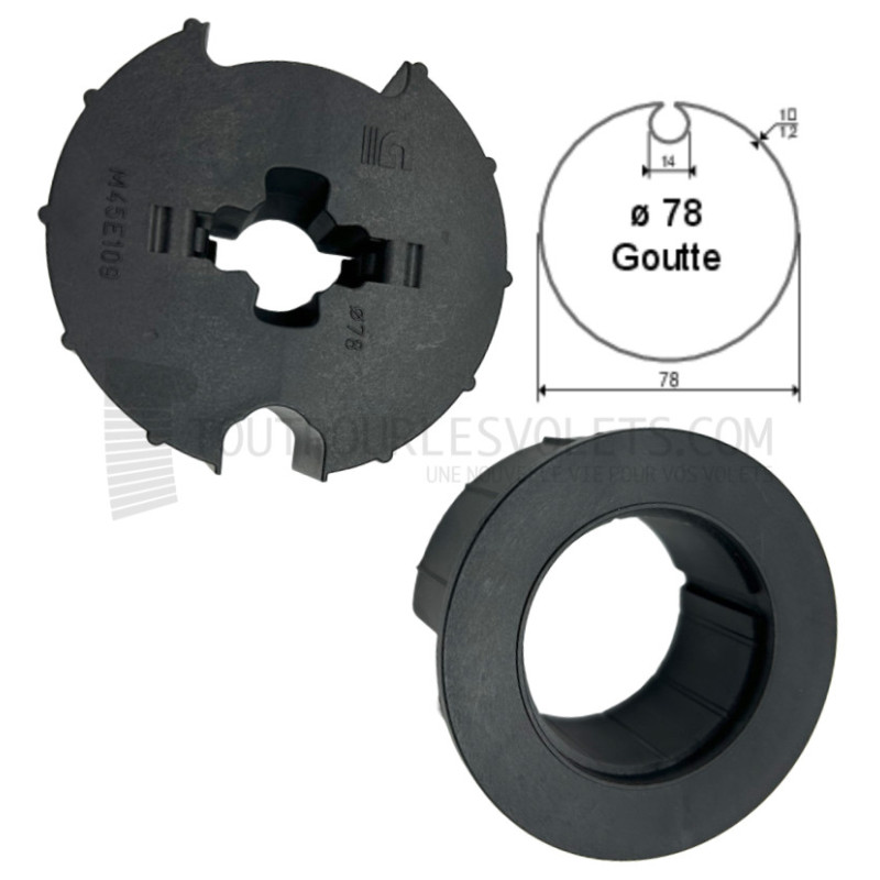 Adaptations moteur Geiger diam. 50 et tube rond à goutte diam. 78