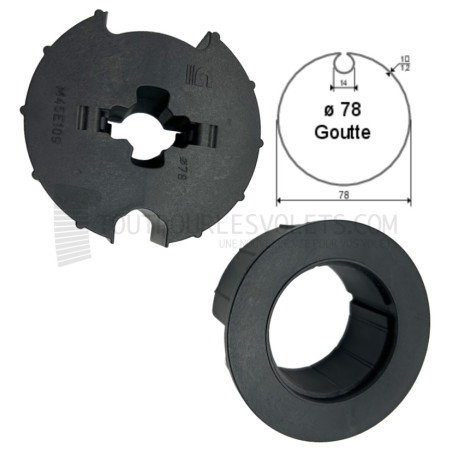 Adaptations moteur Geiger diam. 50 et tube rond à goutte diam. 78