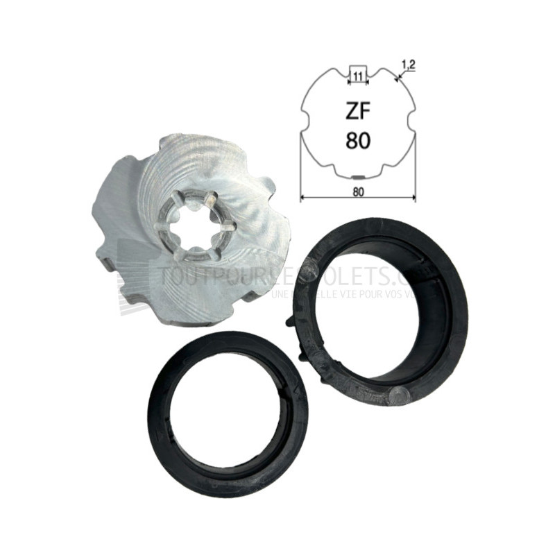 Adaptations pour moteur Becker diam. 50 et tube ZF80