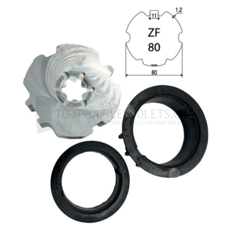 Adaptations pour moteur Becker diam. 50 et tube ZF80