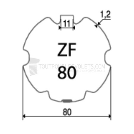 Adaptations pour moteur Becker diam. 50 et tube ZF80
