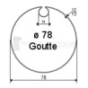 Selve Adaptations Tube rond 78 à goutte / Diam. 50