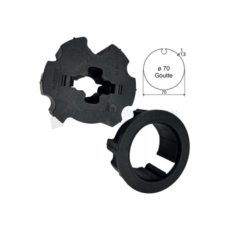 Adaptations moteur Geiger diam. 50 et tube rond à goutte diam. 70