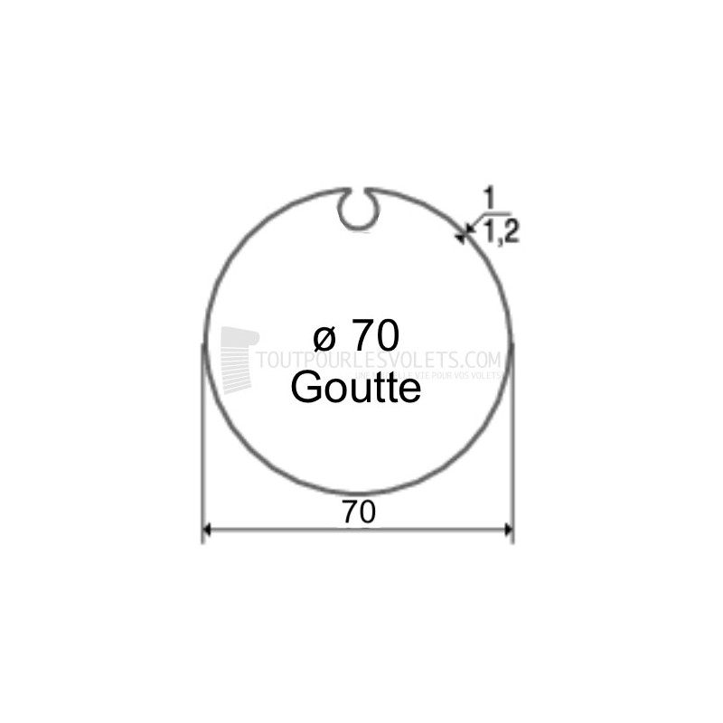 Adaptations moteur Geiger diam. 50 et tube rond à goutte diam. 70