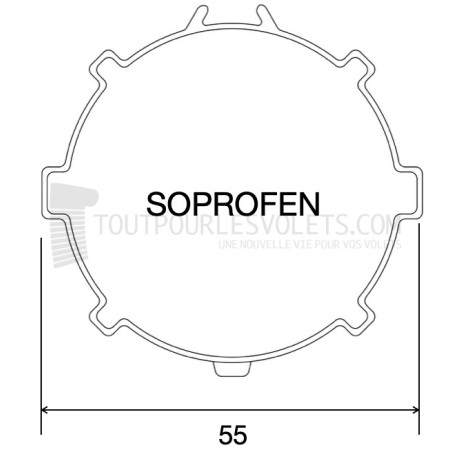 Adaptation moteur Geiger diam. 50 et tube Soprofen MVX-R50 diam. 55