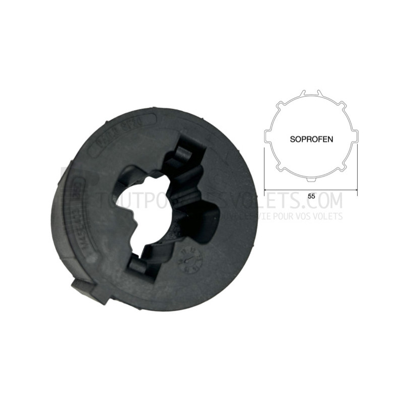 Adaptation moteur Geiger diam. 50 et tube Soprofen MVX-R50 diam. 55