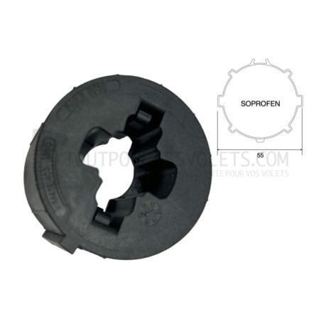 Adaptation moteur Geiger diam. 50 et tube Soprofen MVX-R50 diam. 55