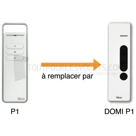 Nice Télécommande Domi P1 - 1 canal - Blanc