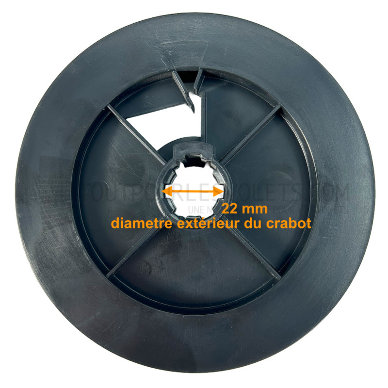 Poulie de sangle, Crabot 22, Diam. 155 mm
