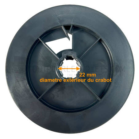 Poulie de sangle, Crabot 22, Diam. 155 mm