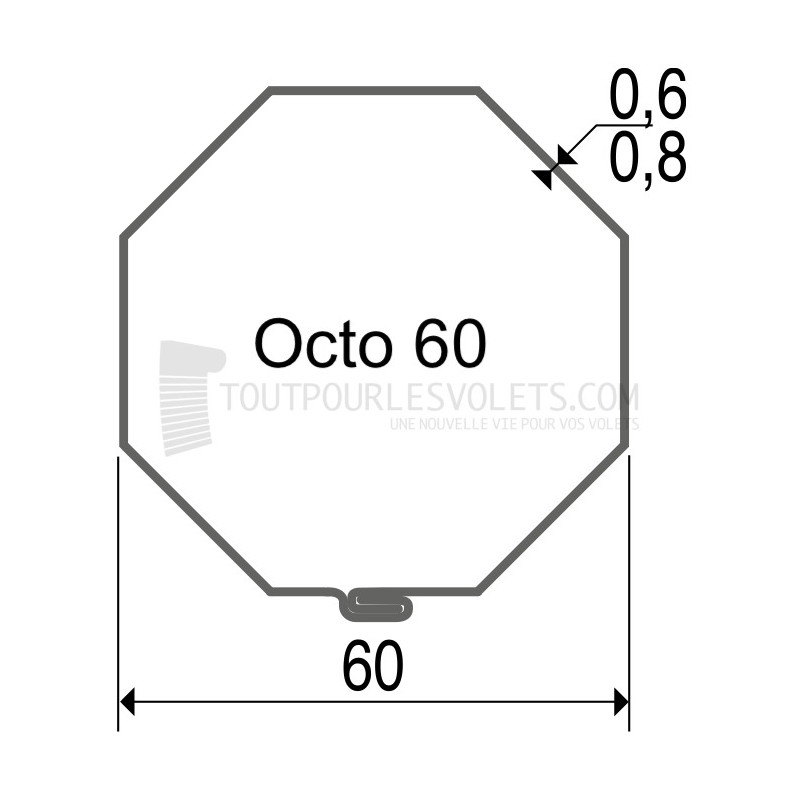 Rallonge pour tube Octo 60 - L500