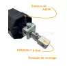 Adaptateur Carré 16 et Téton 12 pour embout télescopique diam. 16