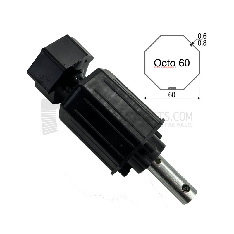 Embout pour octo 60, Tube diam. 16 et crabot ZF diam. 28, L100