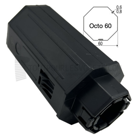Embout pour Octo 60, pour roulement diam. 28 et poulie clipable Simu
