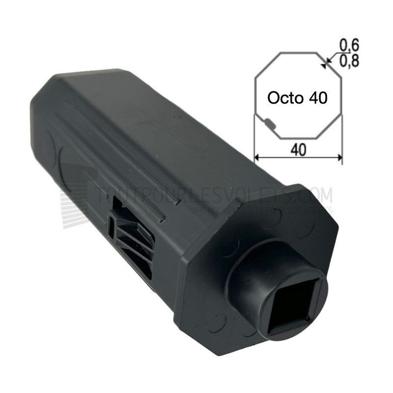 Embout pour Octo 40, pour carré de 10 mm, Nez diam. 18