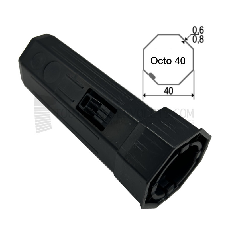 Embout pour Octo 40, pour roulement diam. 28 et poulie clipable Simu