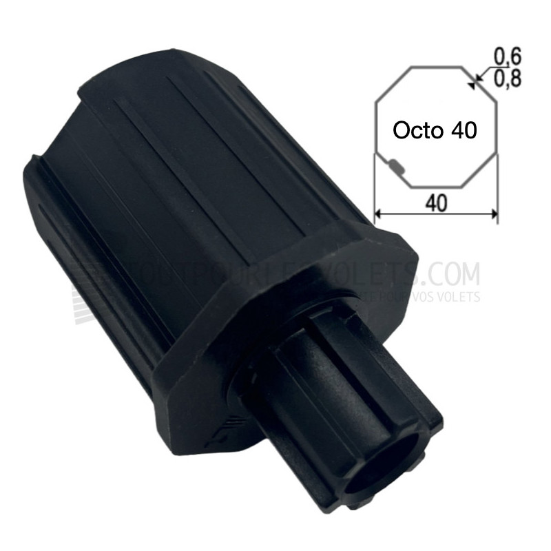 Embout pour octo 40, crabot 20 type Soprofen, alésage 12