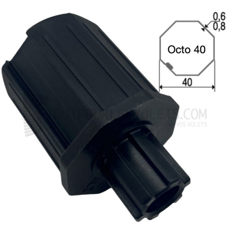 Embout pour octo 40, crabot 20 type Soprofen, alésage 12