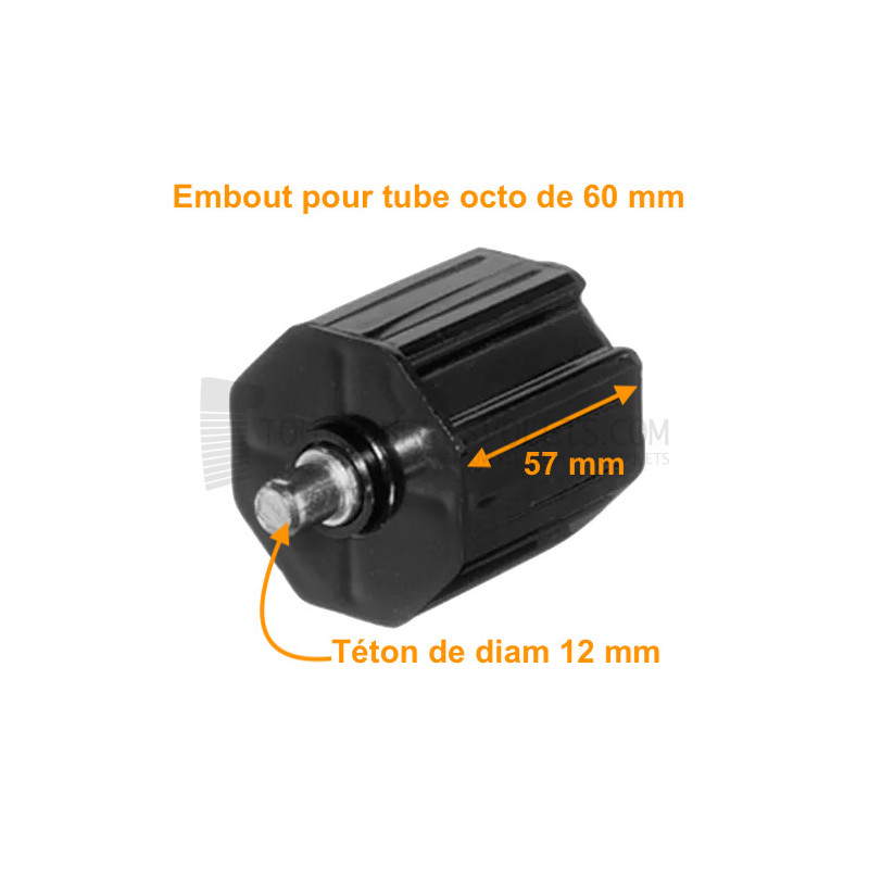 Embout pour Octo 60, Téton acier Diam. 12