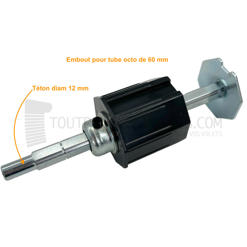 Embout télescopique pour Octo 60, Téton diam. 12, L 200