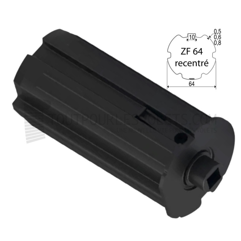 Embout pour ZF64, Téton diam. 18 et Carré 10