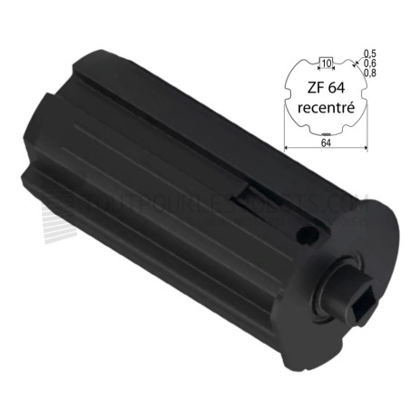 Embout pour ZF64, Téton diam. 18 et Carré 10