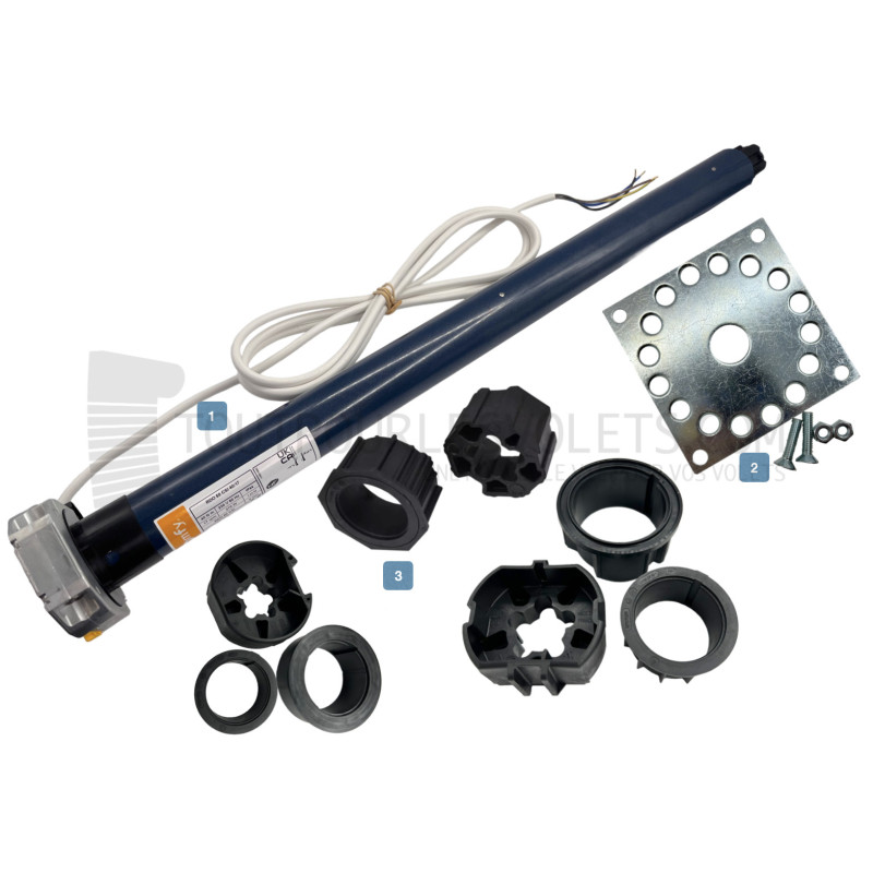 Pack de remplacement Moteur filaire Somfy à manoeuvre de secours toute marque pour porte de garage