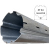Tube rond canelé diam. 64 type ZF64 - 1500 mm