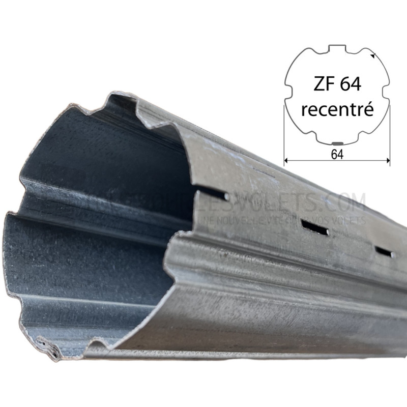 Tube rond canelé diam. 64 type ZF64 - 3500 mm