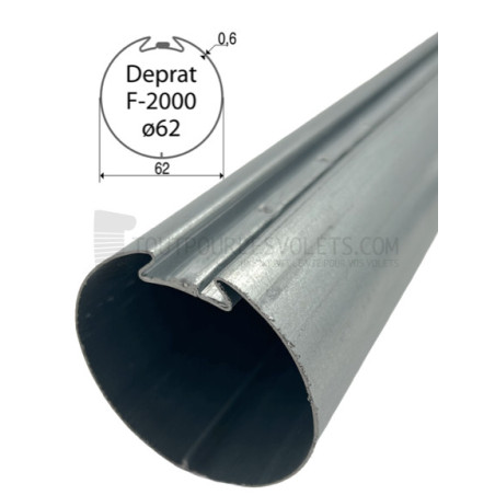 Tube rond rainuré 62 Deprat - 3000 mm