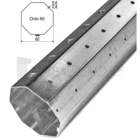 Rallonge pour tube Octo 60 - L500