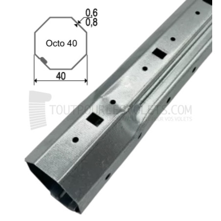 Rallonge pour tube Octo 40 - L300