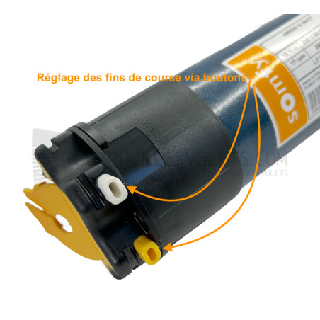 Moteur volet roulant, store et porte de garage Somfy LT60 Orion S 55/17 - Filaire - 55 Nm