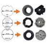 Pack de remplacement Moteur filaire Cibofer à manoeuvre de secours toute marque pour porte de garage